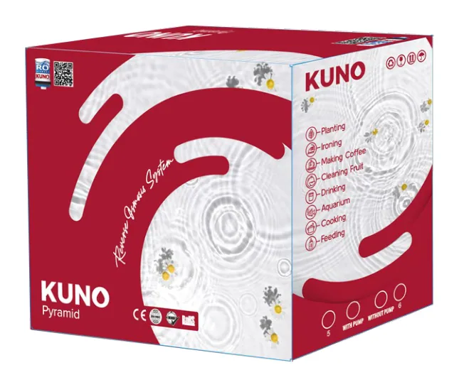 KUNO Pyramid Lux 5A Şeffaf Su Arıtma Cihazı (2.2 Galon) kolisi